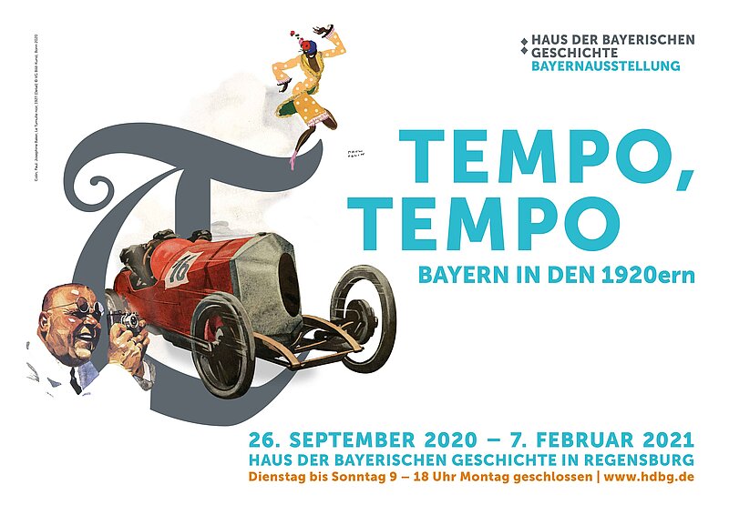 Motiv zur Bayernausstellung 2020  „Tempo, Tempo – Bayern in den 1920ern“