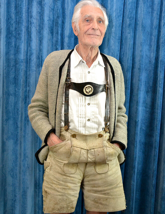 Karl Stankiewitz in seiner Lederhose, 2014 © Haus der Bayerischen Geschichte | Foto: Georg Schmidbauer