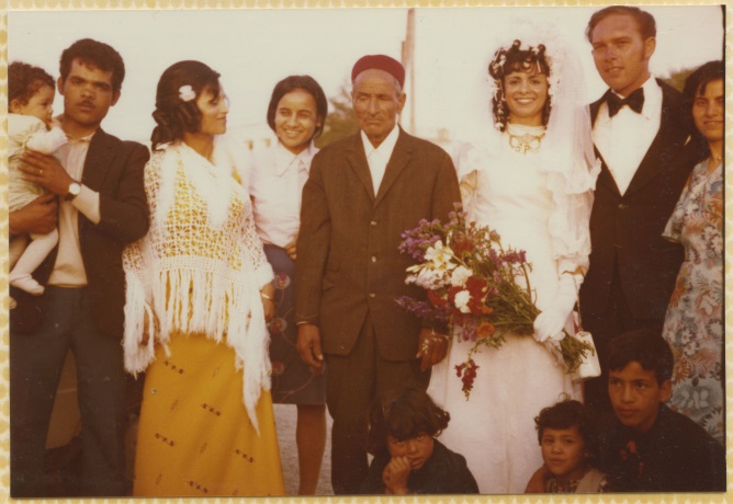 Hochzeitsfoto von Mongia und Manfred Müller, Tunesien, ca. 1974 © Haus der Bayerischen Geschichte
