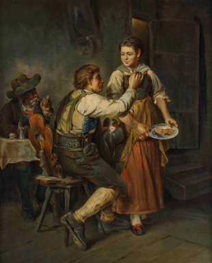 Liebeswerben, Gemälde, 1880er Jahre © Haus der Bayerischen Geschichte | Foto: www.altrofoto.de